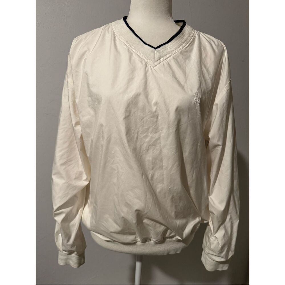 Polo Sport Ralph Lauren vintage off white preppy windbreaker jacket M